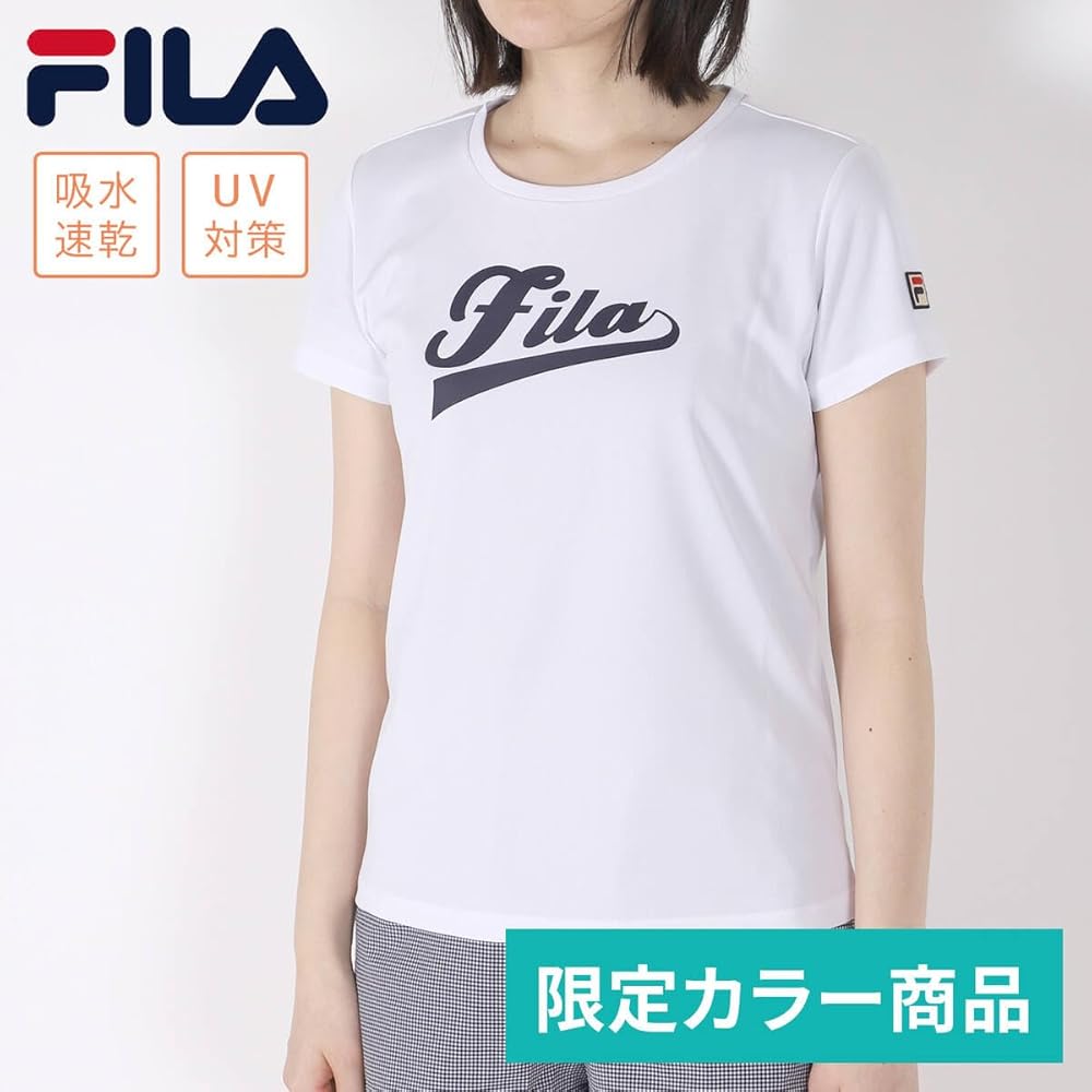 Amazon | [FILA] レディース プリントロゴTシャツ VL2884 20B ネイビー